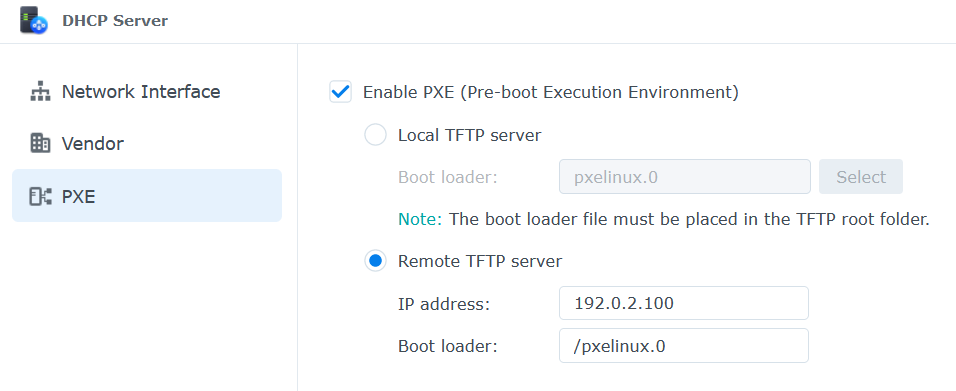 synology DHCP